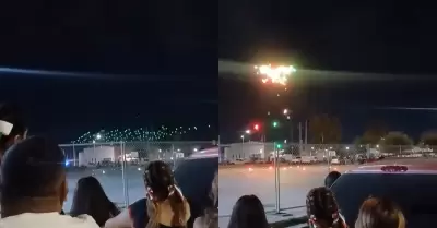 Drones chocan durante espectculo en Mxico.