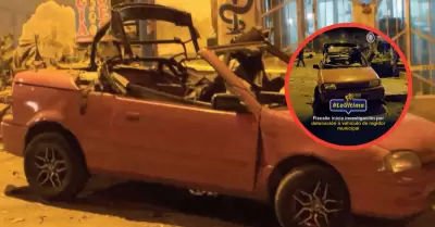Fiscala inicia investigacin preliminar contra auto dinamitado