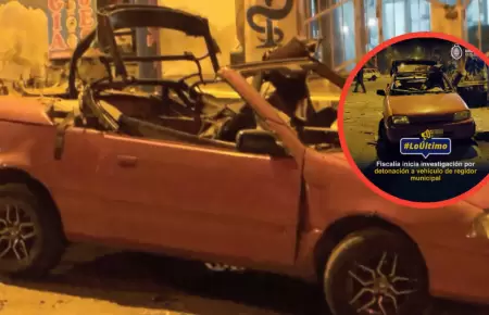 Fiscala inicia investigacin preliminar contra auto dinamitado