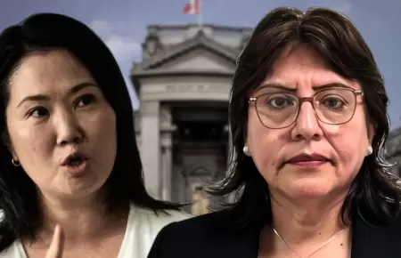 Keiko Fujimori y Delia Espinoza.