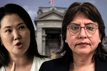 Keiko Fujimori y Delia Espinoza.