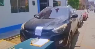 PNP logr recuperar un vehculo robado y capturar a cabecilla de la banda