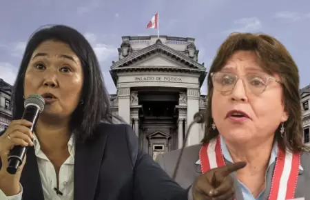 Keiko Fujimori y Delia Espinoza.