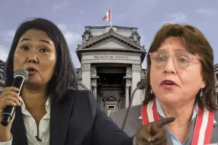 Keiko Fujimori y Delia Espinoza.