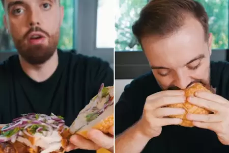 Ibai Llanos prueba el pan con chicharrn