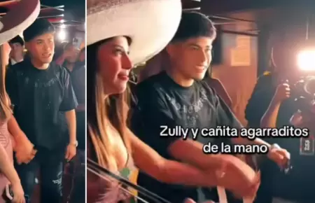 Zully y Caita se muestran tomados de la mano