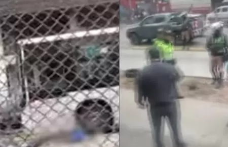 Metropolitano atropell a transente que cruz irresponsablemente la va exclusi