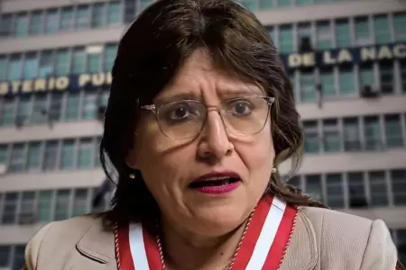 Delia Espinoza en el Ministerio Pblico.