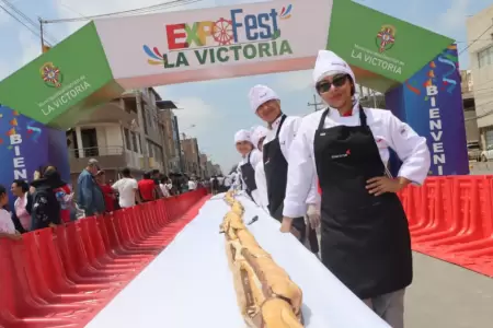 La Victoria, en Chiclayo, y el choripn ms grande del mundo.