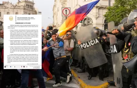 PNP emite comunicado tras primera marcha de la 'Generacin Z'