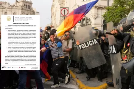 PNP emite comunicado tras primera marcha de la 'Generacin Z'