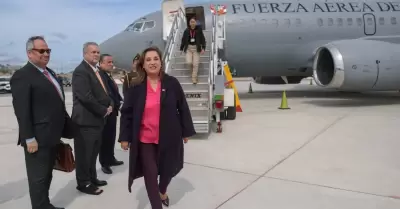 Dina Boluarte arribó a Estados Unidos.
