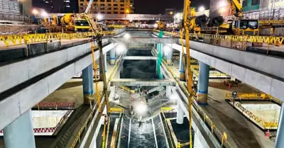 Obra de la Línea 2 del Metro de Lima y Callao.