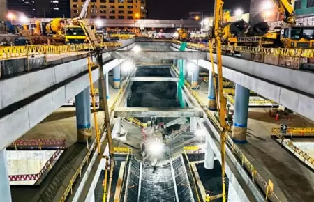 Obra de la Lnea 2 del Metro de Lima y Callao.
