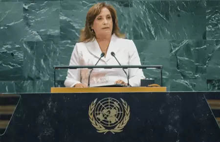 Apagan el micrfono a Dina Boluarte durante discurso en la ONU