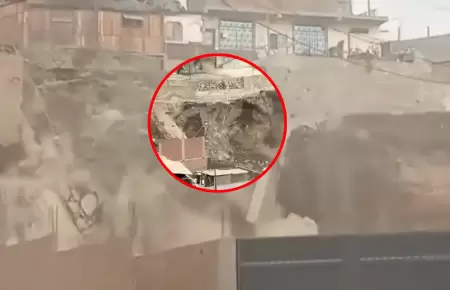 Muro de contencin colapsa y casi sepulta a nios en Huycn