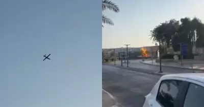 Dron hut dej heridos en Israel.