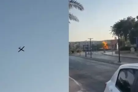 Dron hut dej heridos en Israel.