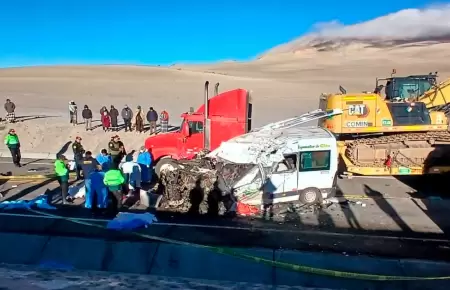 Tragedia en Moquegua: choque deja ms de 10 muertos.