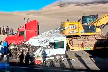 Tragedia en Moquegua: choque deja ms de 10 muertos.