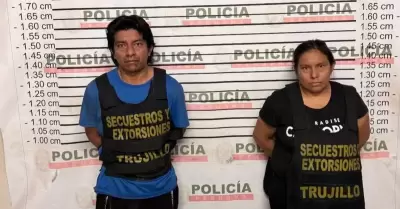 Pareja detenida por falso secuestro en Trujillo.