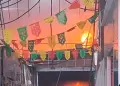 Cercado de Lima: Incendio de grandes proporciones consume feria de artesanas en la Av. 28 de Julio