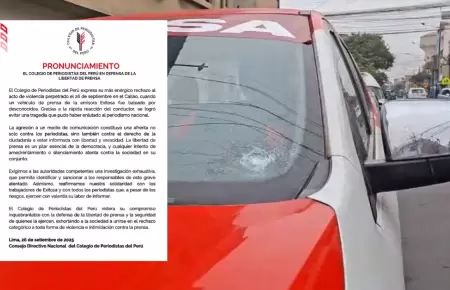 Pronunciamiento del Colegio de Periodistas del Per sobre ataque armado contra E