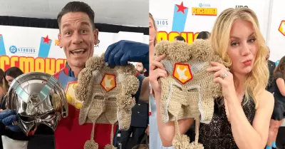 John Cena junto a actores de la serie 'Peacemaker' se lucen con chullo