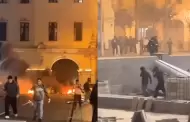 Marcha de transportistas y 'Generacin Z': Manifestantes logran ingresar a Plaza San Martn y generan caos y destrozos