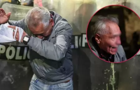 Adulto mayor fue violentado por polica en la Av. Abancay.