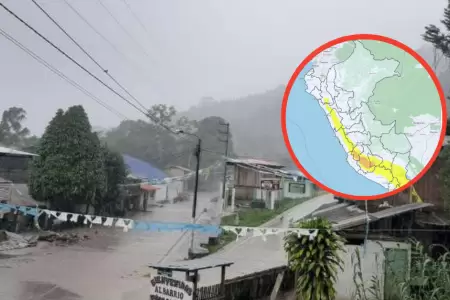 Precipitaciones en 95 provincias del pas