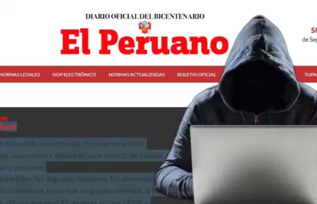 Hackers vulneran sistema del diario oficial El Peruano