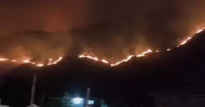 Incendio forestal en Cusco