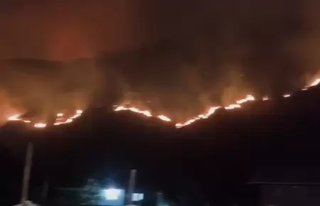 Incendio forestal en Cusco