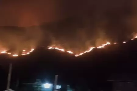 Incendio forestal en Cusco