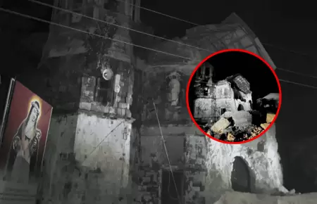 Terremoto en Filipinas provoca derrumbe de fachada de la iglesia de Santa Rosa d