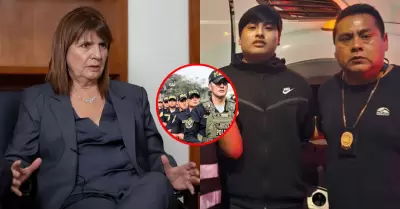 Ministra de Seguridad Nacional de Argentina felicita a PNP por captura de 'Peque
