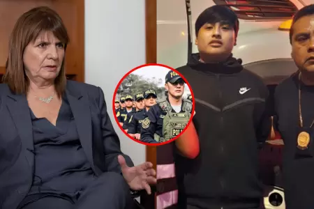 Ministra de Seguridad Nacional de Argentina felicita a PNP por captura de 'Peque