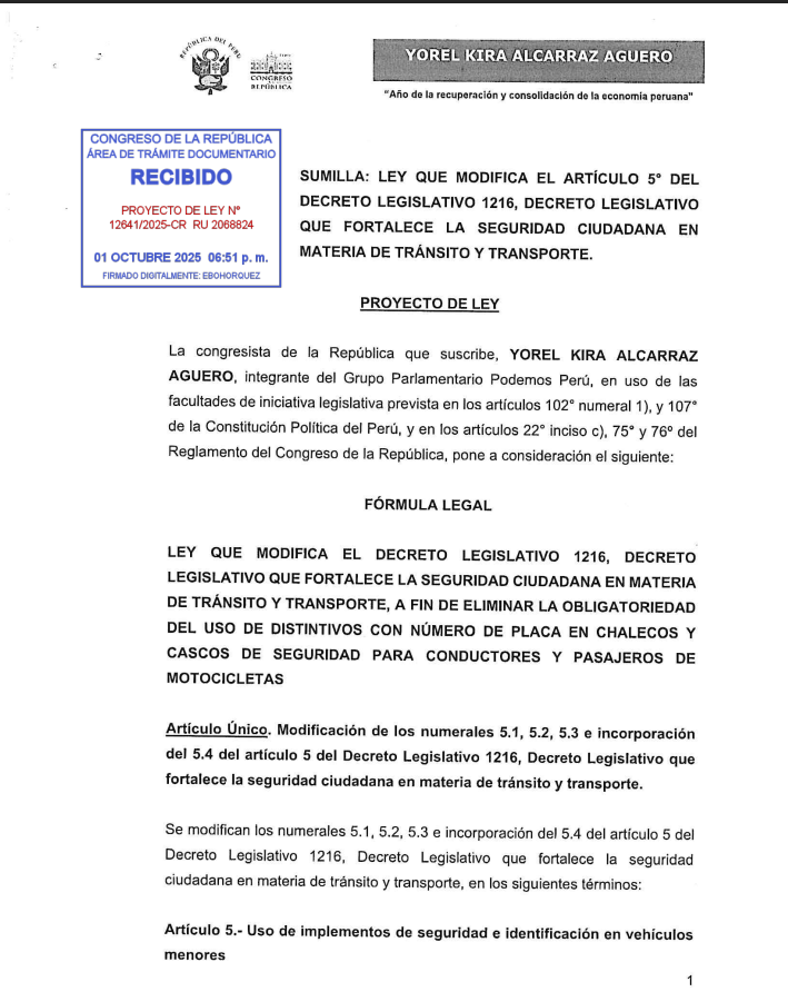 Proyecto de ley