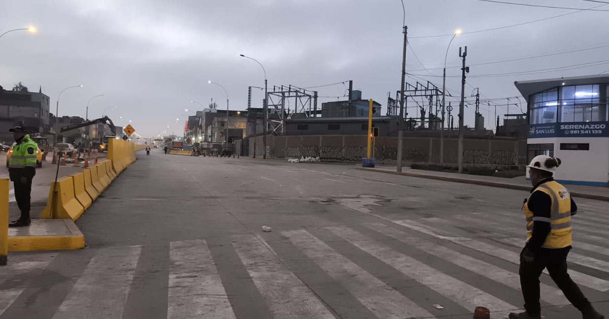 ATU anunci la reapertura de 5 carriles de la avenida Nicols Aylln.
