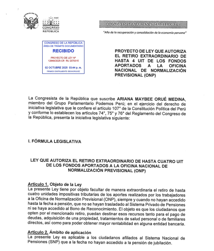 Proyecto de ley.