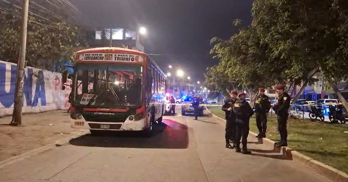 Balean bus en San Juan de Lurigancho y dejan grave al chofer