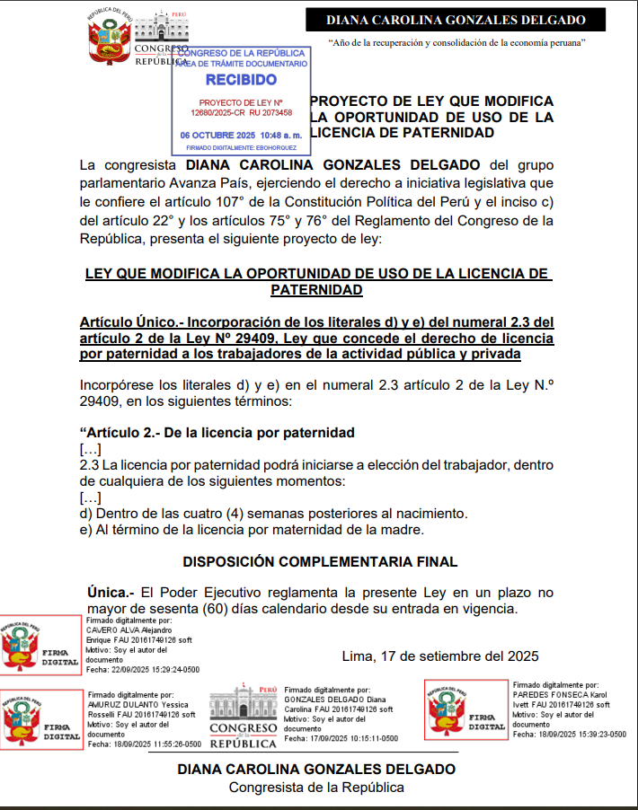 Proyecto de ley.
