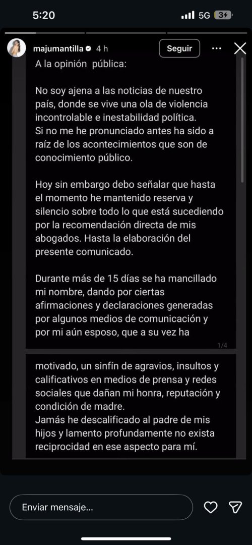 Maju se pronuncia a travs de su cuenta oficial