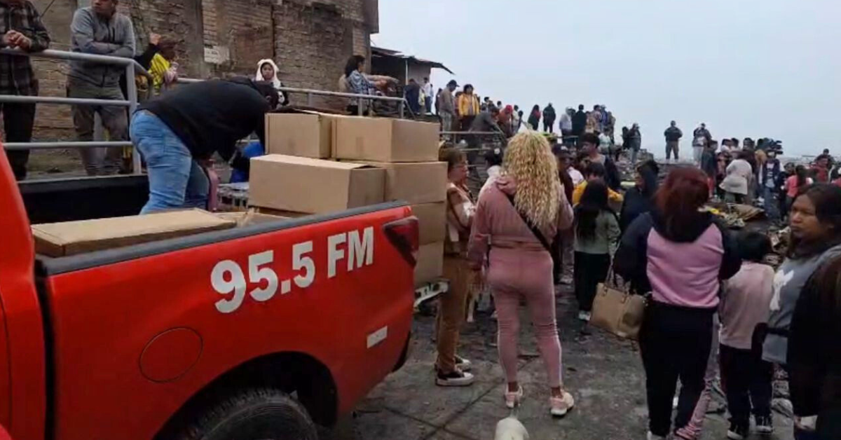 Exitosa entrega vveres en beneficio de damnificados por desastre