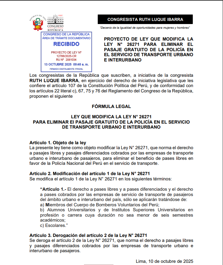 Proyecto de ley