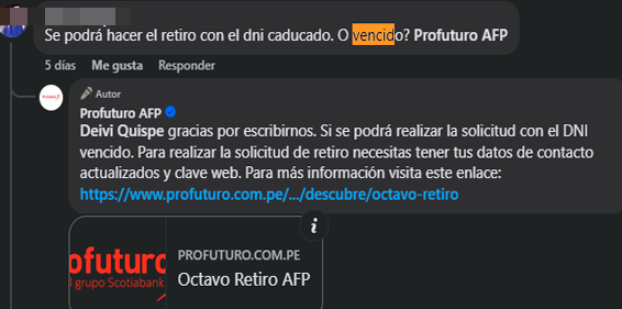 Profuturo responde si puedes solicitar dinero de tu AFP con DNI vencido.