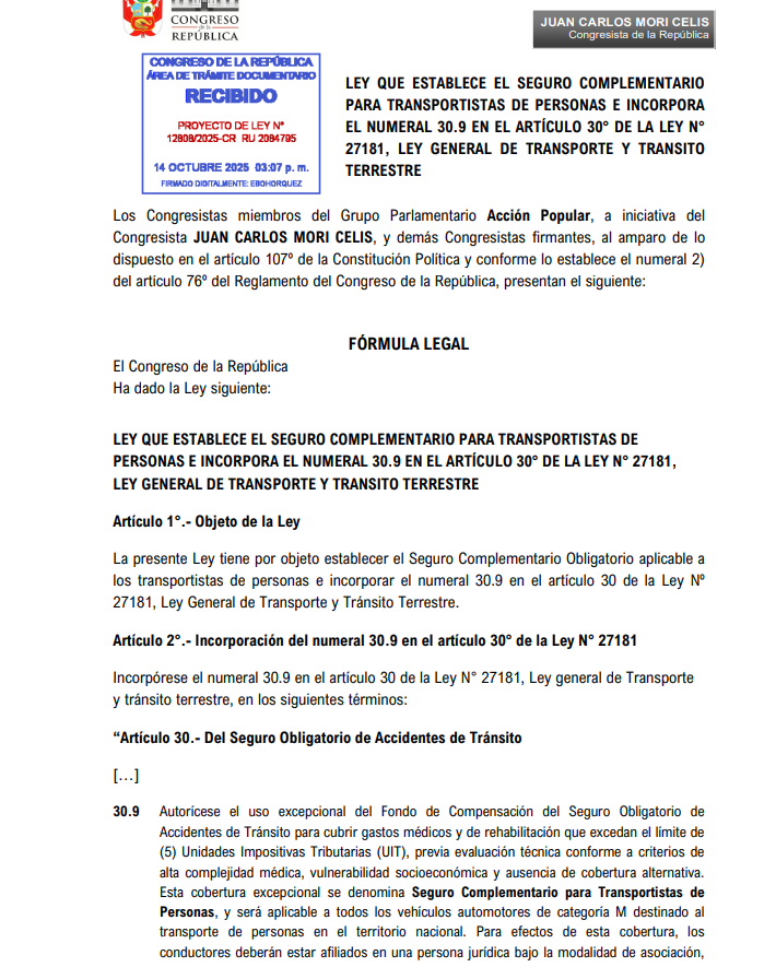 Proyecto de ley