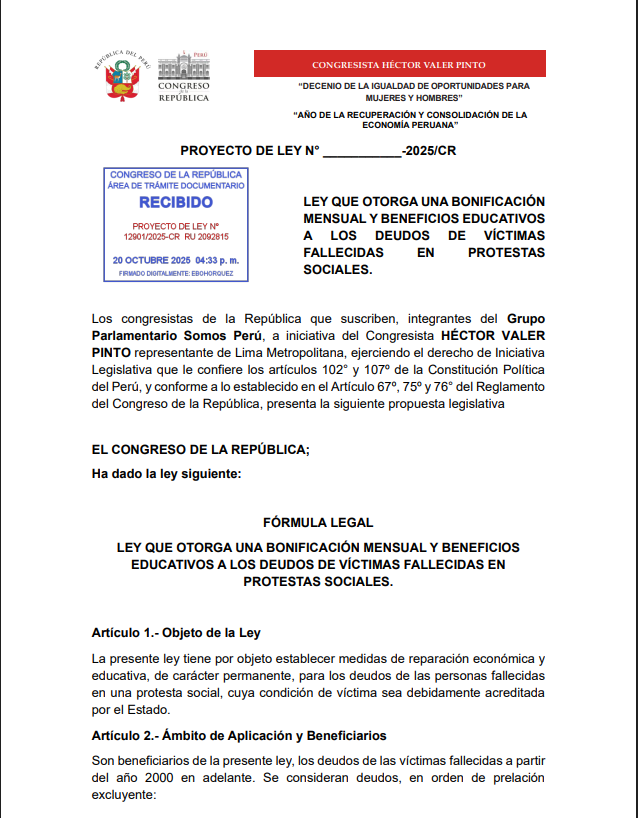 Proyecto de ley.
