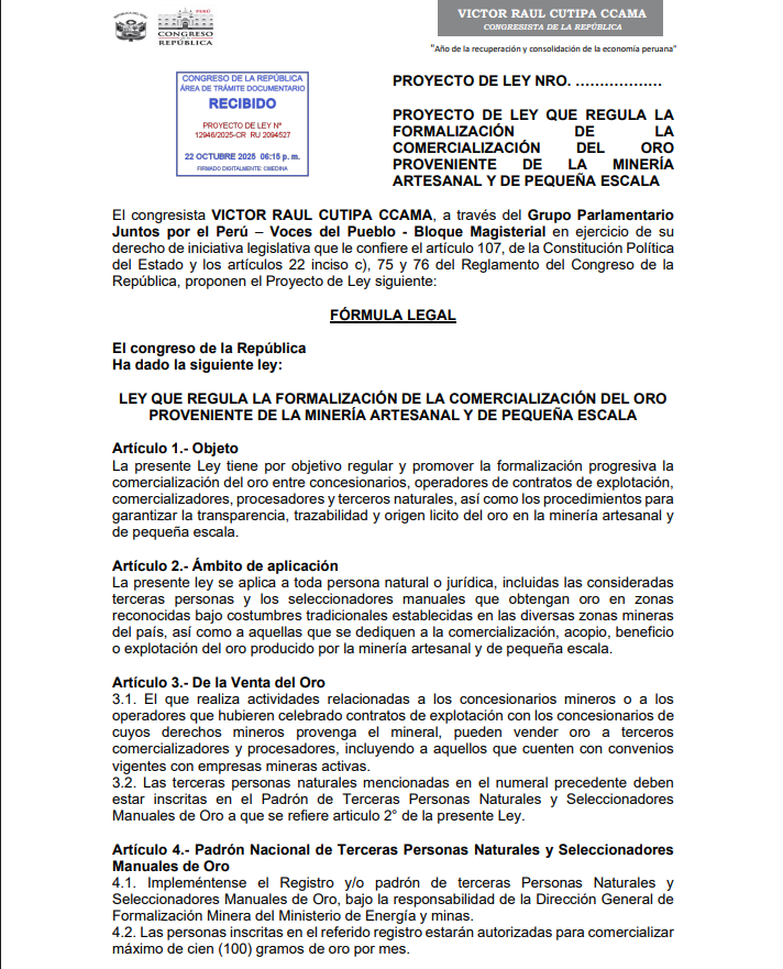 Proyecto de ley.